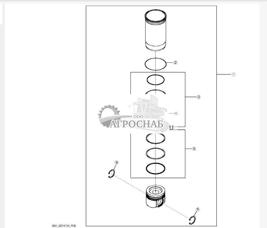 9901 Комплект гильзы поршня 